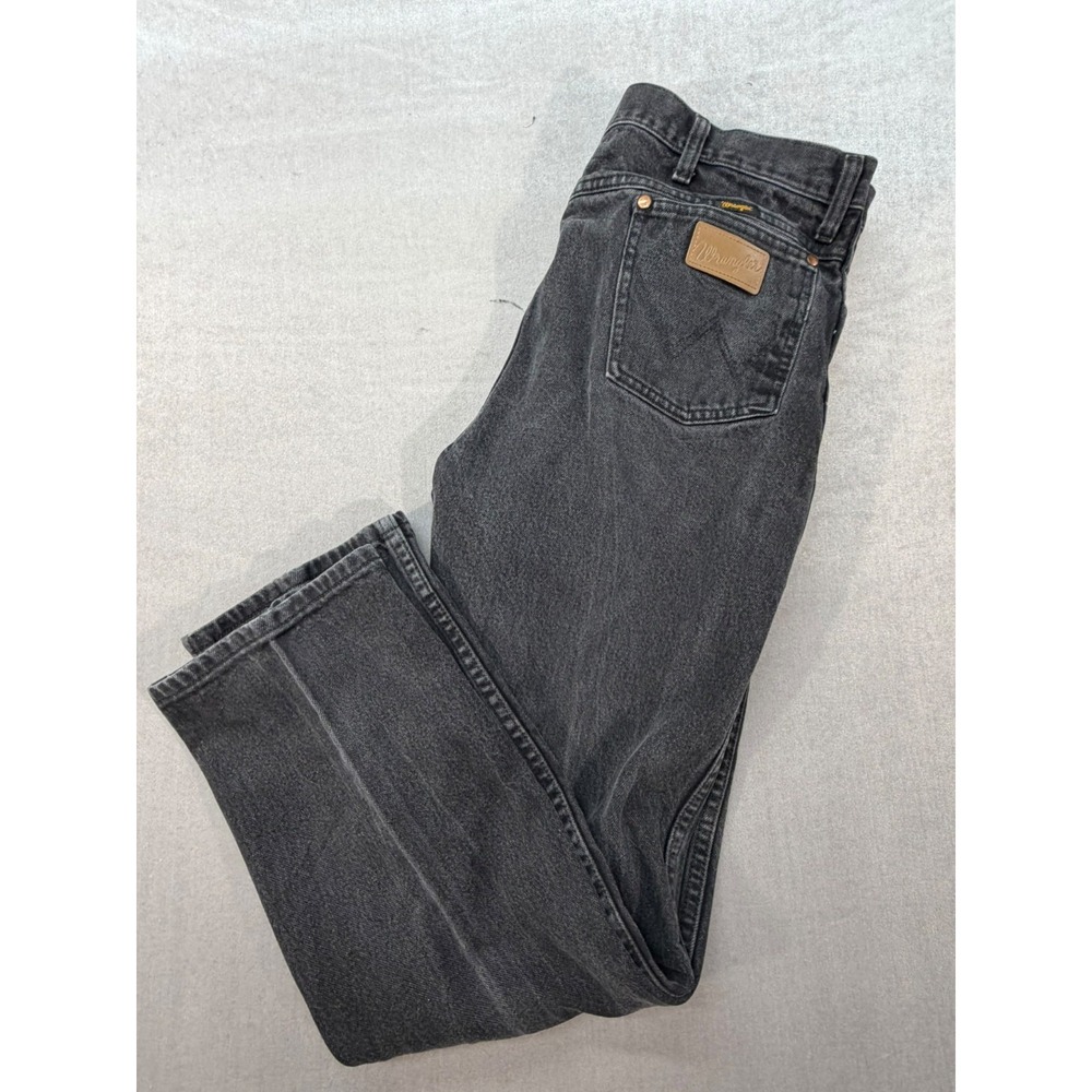 Wrangler Mens Cowboy Cut Slim Fit Black Denim Jeans Size 36X32 936WBK Classic